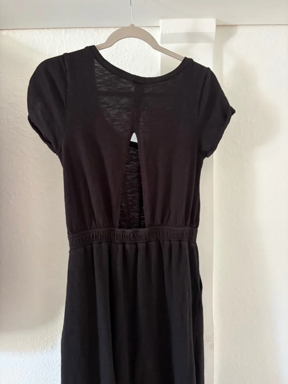 Women’s ' Black Casual Knit Dress - Soft Scoop Neck - Picture 2 of 3